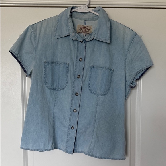 Armani jeans blue button up women’s top - Picture 1 of 3